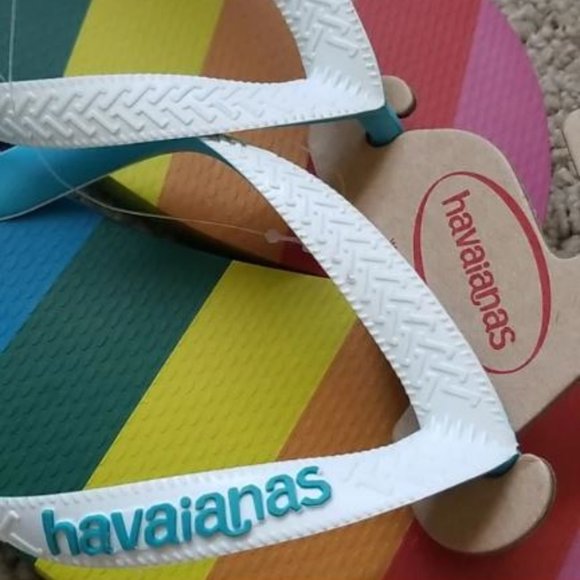 Rainbow Top Pride Themed Stripes Flip Flop - Picture 2 of 16